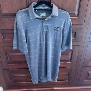 Under Armour Gray Polo with Stripes